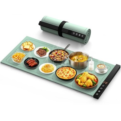 Warming Mat for Food - Full Surface Rapid Heating, Rollable & Portable Food W...