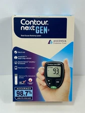 Contour Next Gen Blood Glucose Meter Monitoring System Strips Lancets New Sealed