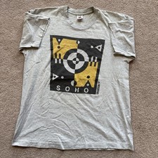 Vintage 1988 Soho New York City Art Graphic Tee Shirt Size XL Foravi Abstract