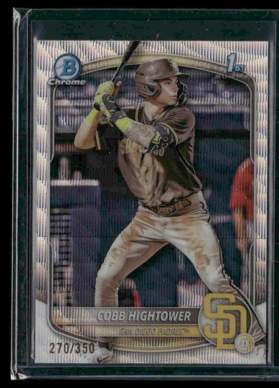 2025 Bowman #BCP-104 Cobb Hightower Chrome Prospects Wave Refractor #/350