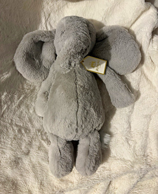 Jellycat Bashful Luxe Elefant Thuddeus - Brandneu mit Etikett nicht mehr im Handel erhältlich