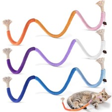 Cat Toys Chew Ropes, 3 Pack Interactive Cat Nip Kicker Toy for Indoor Kittens...