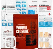 EVERLIT Wound Closure Pks, 4 Pcs Surgical Wound Zip Devices for Cuts/Lacerations