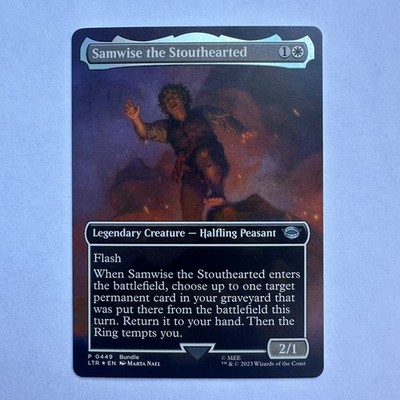 Samwise the Stouthearted (Borderless) (LTR) 449 NM Foil U Unique and Misc