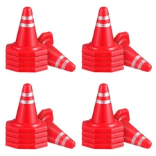 TOYANDONA 20pcs Miniature Plastic Traffic Cones Mini Road Cones Sport Trainin...