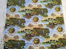 Cotton Old Farmer's Almanac Fields Celestial Fabric Print BTHY 18x44" D187.09