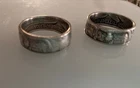 Lot 2 Handcrafted Silver Walking Liberty Half Dollar Rings Size 10.5 900 Silver