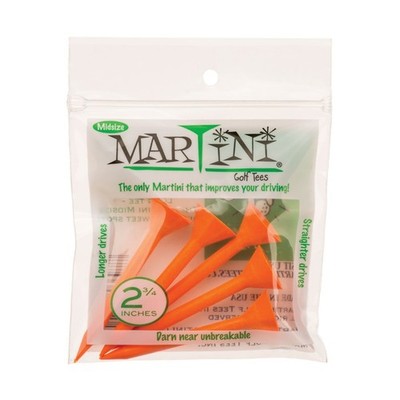 MARTINI Midsize 2 3/4'' Golf Tees - Virtually Unbreakable Orange