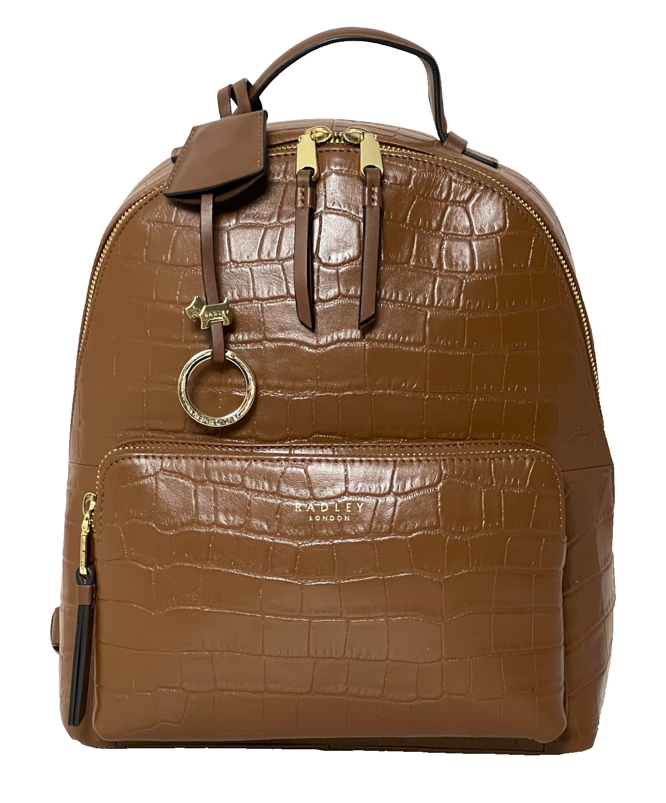 Radley Backpack Bag Rucksack Medium Sutton Acres Faux Croc Tan Leather RRP 239 image 3