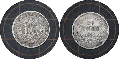 Photo of a 1883 Bulgaria 50 Stotinki Silver (1883-1916) from an eBay listing that sold on Jul 18, 2026