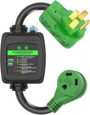 RVGUARD Surge Protector 50 Amp to 30 Amp RV Adapter Cord w/ Overload Protection