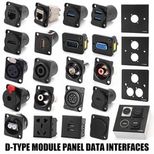D-Typ Modul Data Panel Socket CAT6A/6/5E USB3...