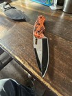 Fixed Blade Unbranded Knife With Sheath Orange Camo Handle — photo 6