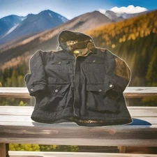 Cabela's Canvas  Mountain Parka with Quilted Lining Navy Plaid Lining Size 3XLT 