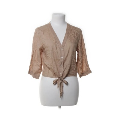 NA-KD, Wickelbluse, Größe: 36, Knot Detail Shirt, Beige, Viskose, Einfarbig #6D3