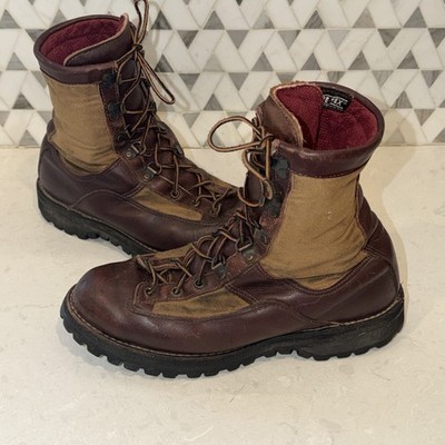 Danner 6053 Insulated Vintage Work Boots Mens Sz 8 Brown Canvas Leather Lace Up