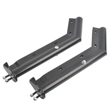 Black 1-1/8 (1.125)" Bolt Spacing 28" Length Truck Mud Flap Hanger Bracket Set