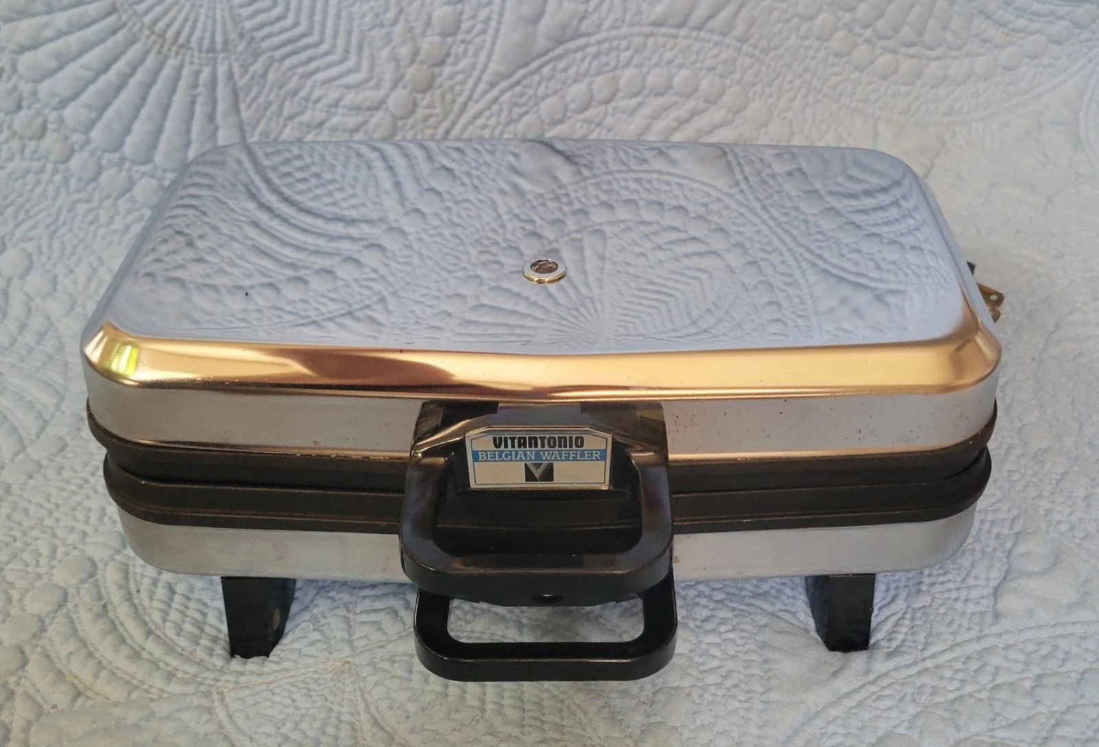 Vintage Chrome Vitantonio Belgian Waffler