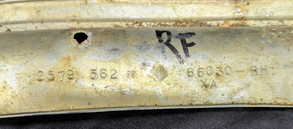 1966 Chrysler 300 New Yorker Front Fender to Bumper Trim OEM 2579562 RH Right - Image 4 of 4