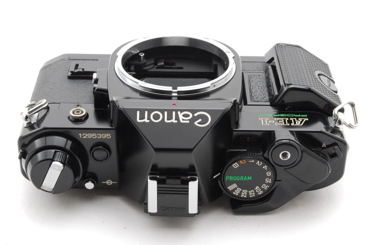[Opt COMO NUEVO] Canon AE-1 Programa Negro 35mm SLR Nuevo FD 50mm F1.4 Lente JAPÓN #206