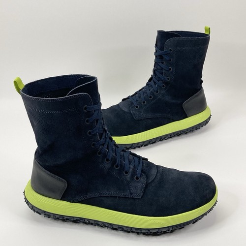 Under Armour Men's Boots Lace Up Navy Suede Size 14 Wild Gripper Soles PERFECT - Picture 17 of 17