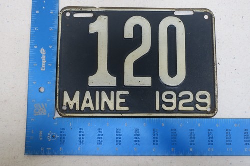 Maine Nummernschild Anhänger 1929 29 - niedrige Nummer drei 3-stellig #120