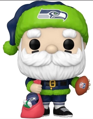 Funko Pop! Vinyl NFL Football Seattle Seahawks  Holiday Santa w/ Protector