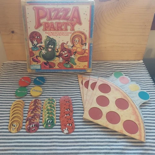 Vintage 1987 Parker Brothers PIZZA PARTY Board Game With Extra Pieces
