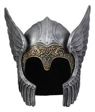 Norse Viking Mythology Poetic Edda Goddess Valkyrie Angelic Helmet Decor Statue