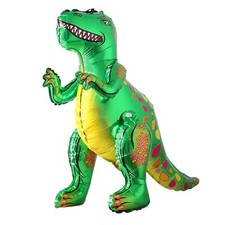 Folienballon 105 x 74cm Dinosaurier T- Rex grün Luftballon Dinoparty Helium #02