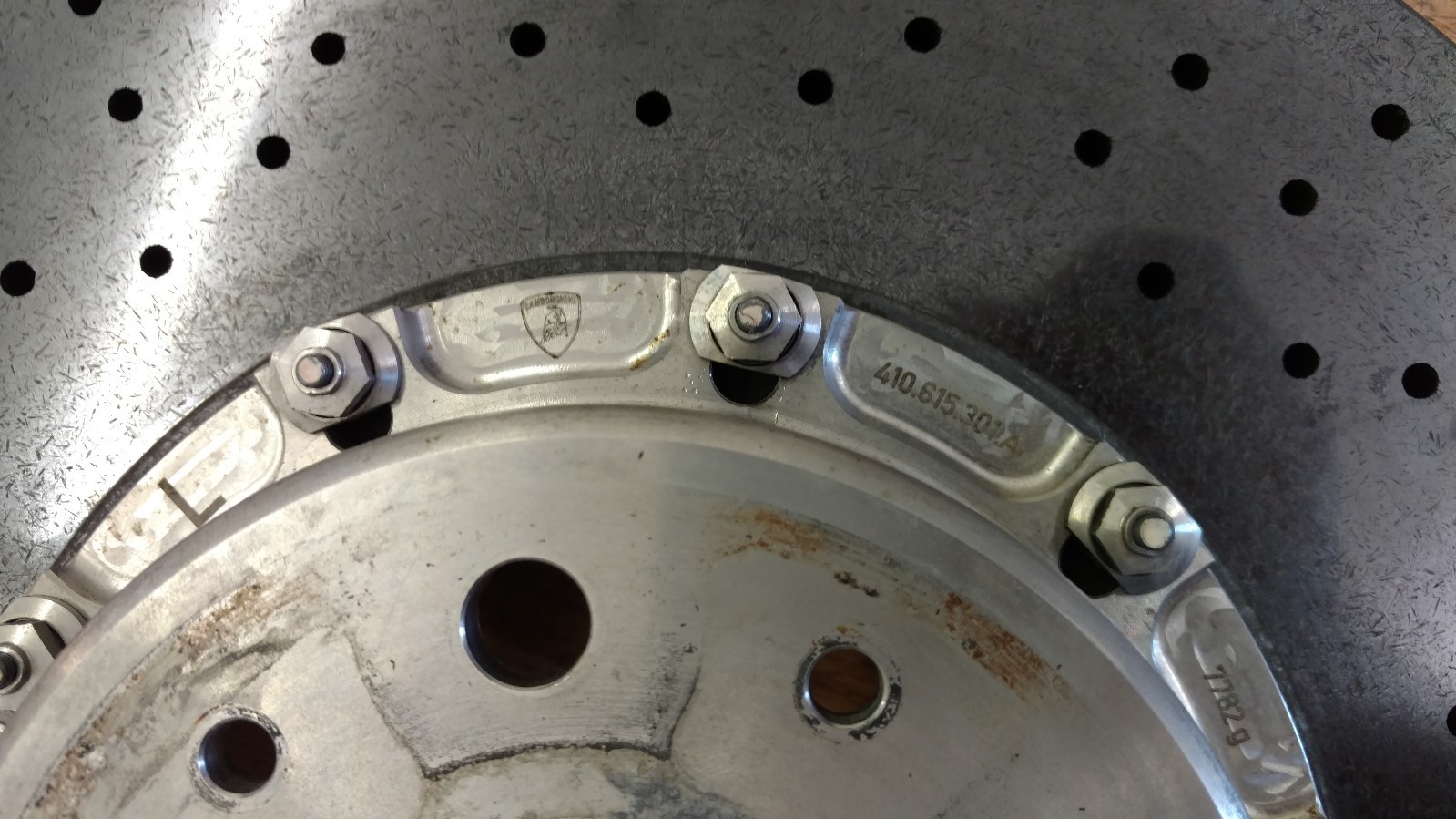 LAMBORGHINI MURCIELAGO LP640 LEFT SIDE FRONT CERAMIC BRAKE DISC OEM 410615301A 
