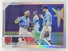 2023 Topps Update Rainbow Foil #US138 Wander Franco/Brandon Lowe Tampa Bay Rays