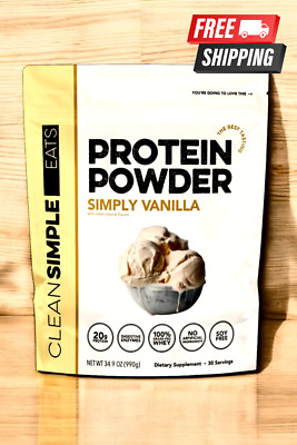 Original Clean Simple Eats Vanilla Whey Protein Powder 20g Protein 30 Servings