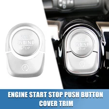 Engine Start Stop Button Cover Trim Sticker Kit for Mercedes Benz Silver Tone