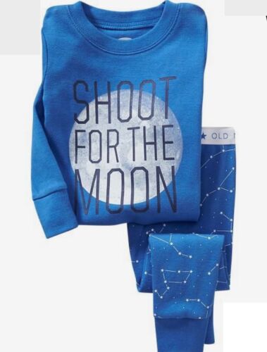 OLD NAVY pajama sleep set toddler girl boy unisex NEW moon long sleeve pant 4T