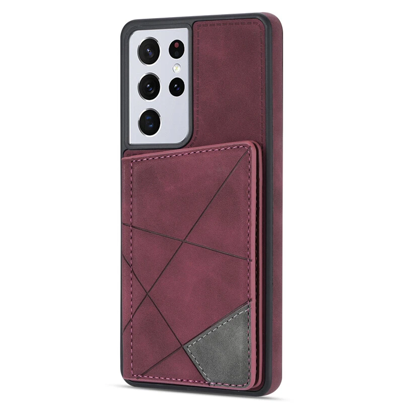 Leather Case for Samsung S22+/S21+ Ultra/S20+ FE Flip Card Holder Back Cover - Image 4 of 4
