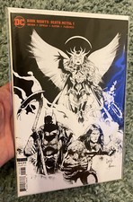 DARK NIGHTS : DEATH METAL #1 Capullo B&W Variant 1st Print DC Comics SentInMaile