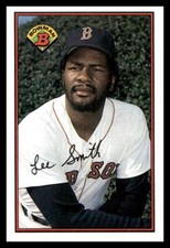 1989 Bowman  Lee Smith #19 Boston Red Sox Baseball Card