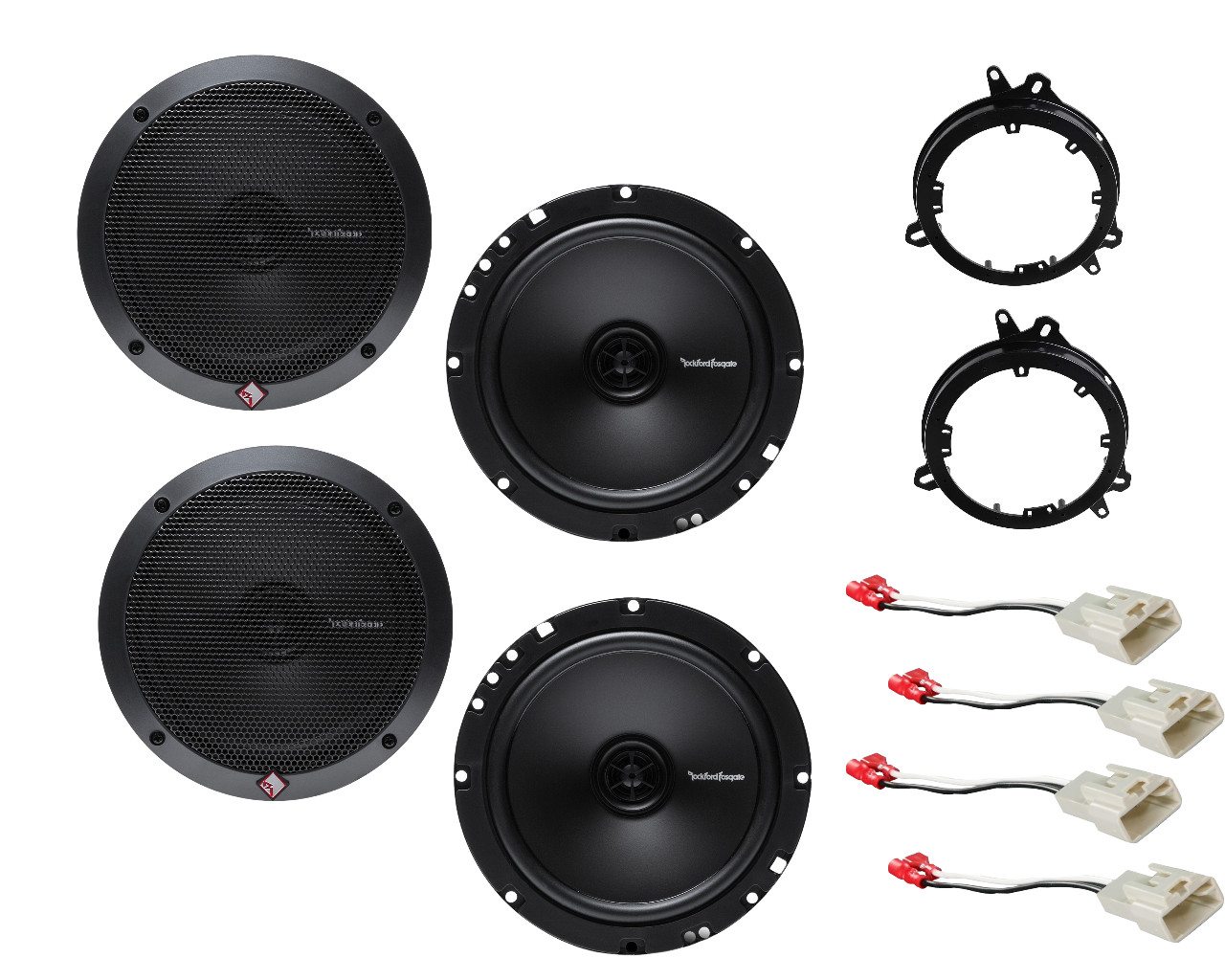 Rockford Fosgate 6.75" Front & Rear Car Speaker Kit for 2001-2007 Toyota Sequoia