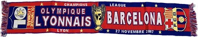 Écharpe OL Lyon coupe d'Europe 2007-2008 football olympique