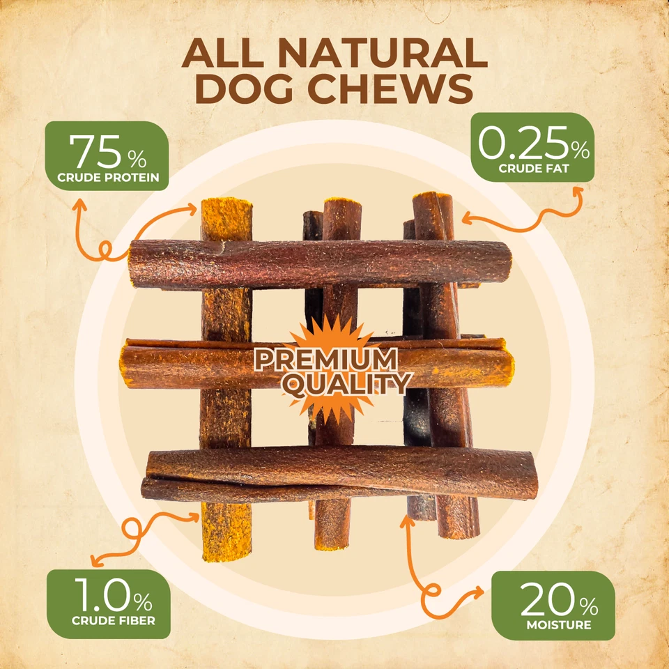 Collagen Sticks 100% Natural Beef Premium Dog Chews 6” 12Pcs Zero Fillers - Image 4 of 4