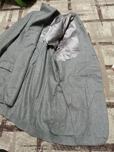 Vintage handtailored wool cashmere Bespoke classic 3 button gray suit 40R - Picture 13 of 17