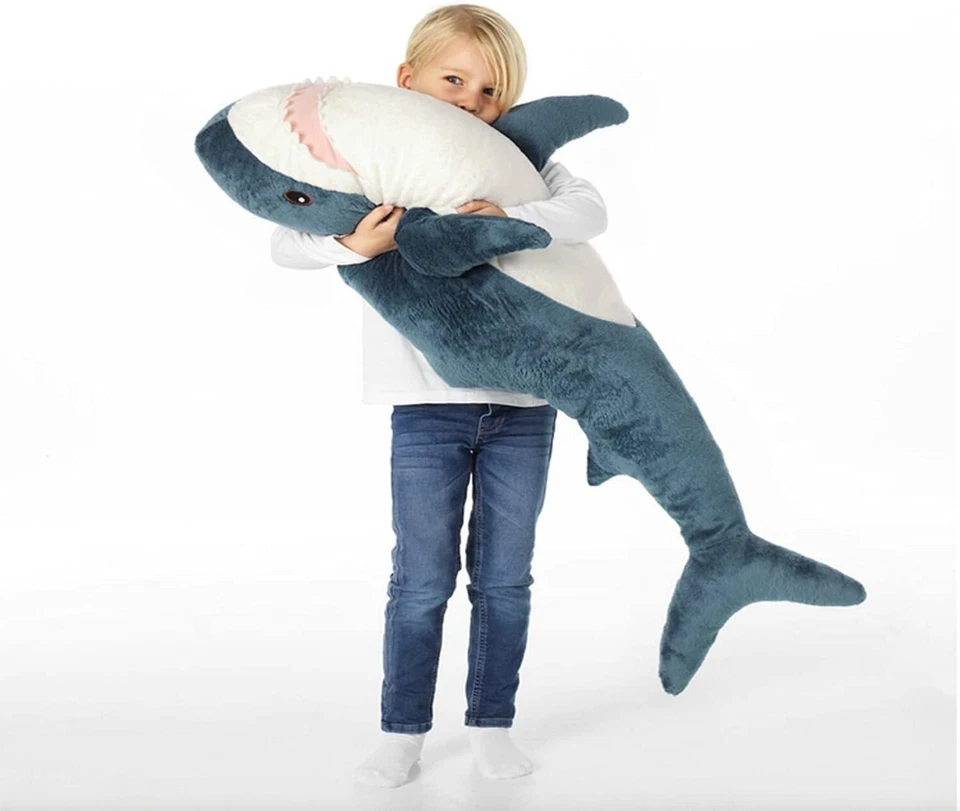 ОРИГИНАЛЬНАЯ мягкая игрушка IKEA SHARK BLAHAJ 39 1/4 дюйма супермягкая и милая подушка для детей - Изображение 2 из 4