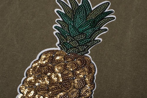 styleBREAKER bolsa para compras con aplicación de piña con lentejuelas, bolso - Imagen 7 de 13