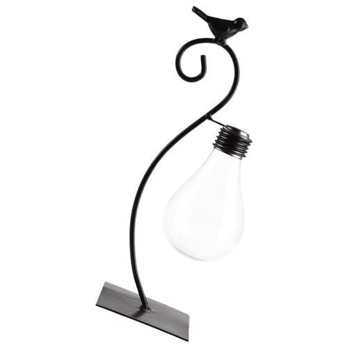 4 Stück Glas-Blumenvase, dekorativer Übertopf mit Metallständer für Wohnzimmer, - Bild 8 von 12