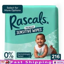 Sensitive Baby Wipes Alcohol Free Hypoallergenic Natural 216 Count Soft Cloth US