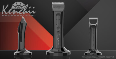 Kenchii Grooming - Flash  Digital Cordless Clipper, Pearl Black or White 4 in 1