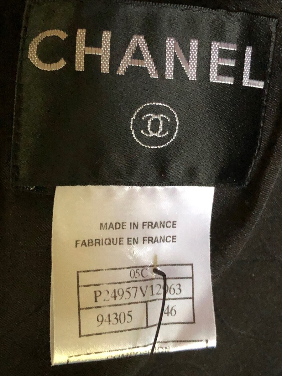 CHANEL VINTAGE 05C NEW BLACK TWEED JACKET GOLD CHANEL 5 CHANEL VINTAGE 05C NEW BLACK TWEED JACKET GOLD CHANEL 5