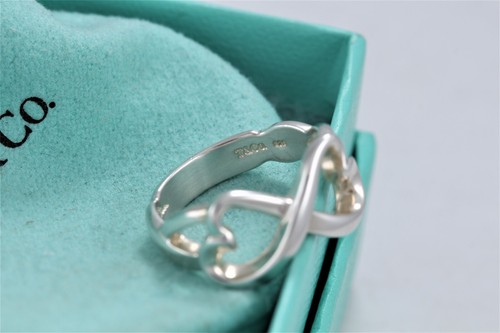 Tiffany & Co. Paloma Picasso Silver Double Loving Heart Ring - Picture 11 of 14