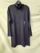 Uniqlo Women's Soft Knitted Fleece Black Long Sleeve Dress Size S